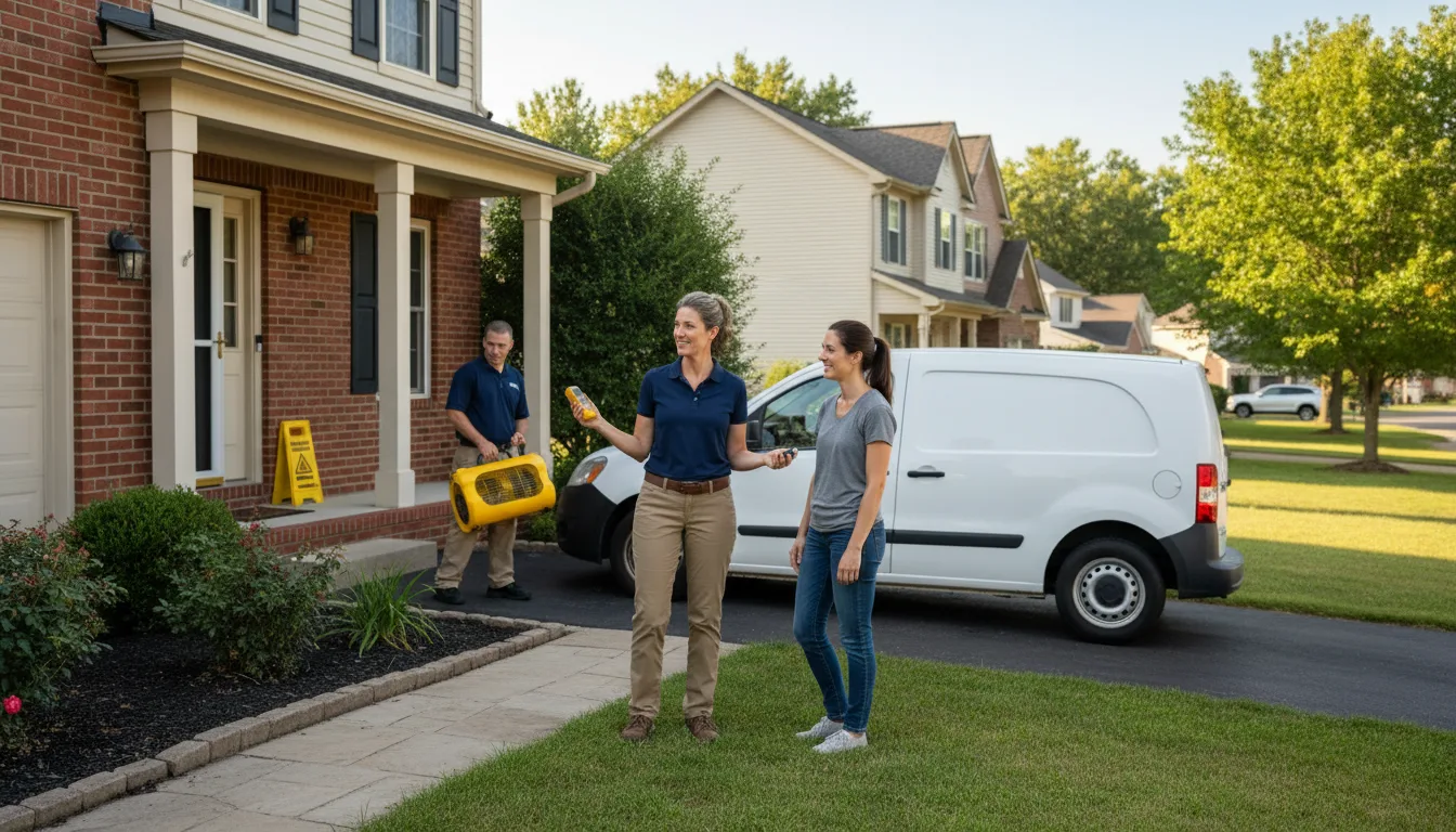 Residential water damage restoration in Niles, IL